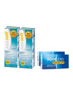 AQUALENS ASPHERIC UV 6+6 ΤΕΜΑΧΙΑ + AQUASOFT 360ml+360ml