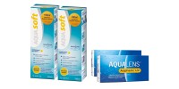 AQUALENS ASPHERIC UV 6+6 ΤΕΜΑΧΙΑ + AQUASOFT 360ml+360ml