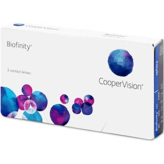 Biofinity Cooper Vision ΜΗΝΙΑIΟΙ ΜΥΩΠΙΑΣ ΥΠΕΡΜΕΤΡΩΠΙΑΣ ΦΑΚΟΙ ΕΠΑΦΗΣ (3-PACK) Biofinity Cooper Vision ΜΗΝΙΑIΟΙ ΜΥΩΠΙΑΣ ΥΠΕΡΜΕΤΡΩΠΙΑΣ ΦΑΚΟΙ ΕΠΑΦΗΣ (3-PACK)