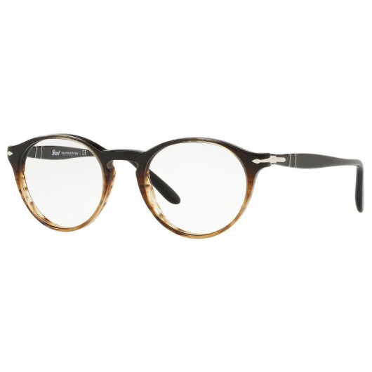 PERSOL PO 3092V 9052 50/19 GRADIENT BLACK & STRIPED BROWN - PERSOL PERSOL PO 3092V 9052 50/19 GRADIENT BLACK & STRIPED BROWN - PERSOL