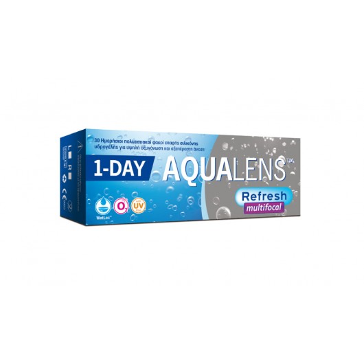 AQUALENS REFRESH ONE DAY MULTIFOCAL UV400 (30-PACK) ΜΥΩΠΙΑΣ ΥΠΕΡΜΕΤΡΩΠΙΑΣ - SAUFLON