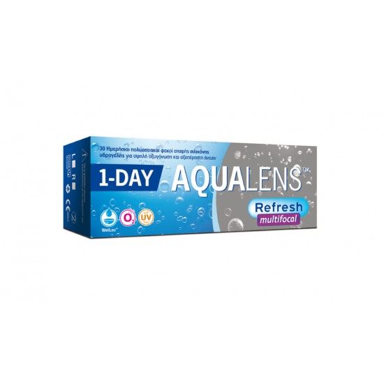 AQUALENS REFRESH ONE DAY MULTIFOCAL UV400 (30-PACK) ΜΥΩΠΙΑΣ ΥΠΕΡΜΕΤΡΩΠΙΑΣ - SAUFLON AQUALENS REFRESH ONE DAY MULTIFOCAL UV400 (30-PACK) ΜΥΩΠΙΑΣ ΥΠΕΡΜΕΤΡΩΠΙΑΣ - SAUFLON