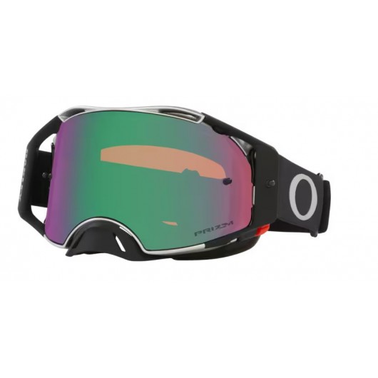 Oakley OO7046 7046C1 AIRBRAKE MX TUFF BLOCKS GUNMETAL BLACK PRIZM MX JADE IRIDIUM