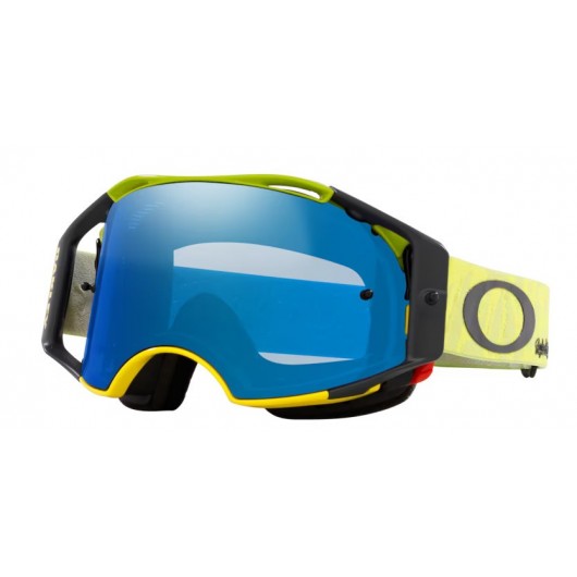 Oakley OO7107 710719 AIRBRAKE MTB TROY LEE DESIGN REVEL YELLOW W/BLACK ICE IRIDIUM