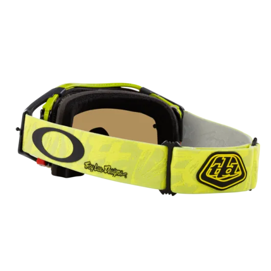 Oakley OO7107 710719 AIRBRAKE MTB TROY LEE DESIGN REVEL YELLOW W/BLACK ICE IRIDIUM Oakley OO7107 710719 AIRBRAKE MTB TROY LEE DESIGN REVEL YELLOW W/BLACK ICE IRIDIUM