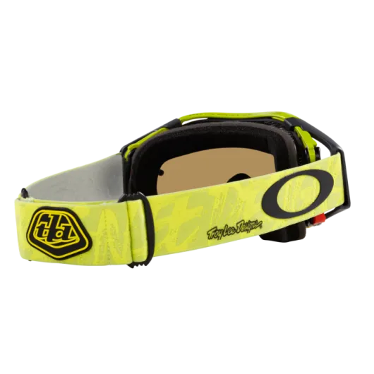 Oakley OO7107 710719 AIRBRAKE MTB TROY LEE DESIGN REVEL YELLOW W/BLACK ICE IRIDIUM Oakley OO7107 710719 AIRBRAKE MTB TROY LEE DESIGN REVEL YELLOW W/BLACK ICE IRIDIUM