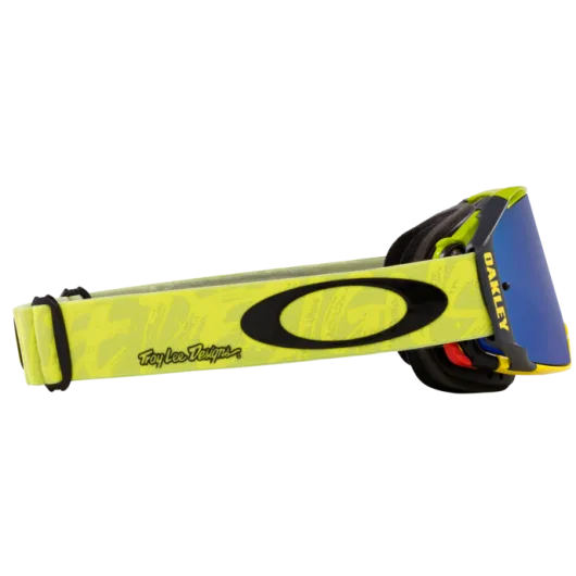 Oakley OO7107 710719 AIRBRAKE MTB TROY LEE DESIGN REVEL YELLOW W/BLACK ICE IRIDIUM Oakley OO7107 710719 AIRBRAKE MTB TROY LEE DESIGN REVEL YELLOW W/BLACK ICE IRIDIUM