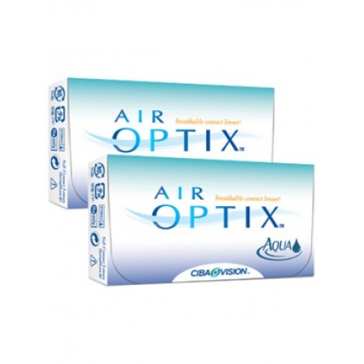 2 Χ AIR OPTIX AQUA  ΜΗΝΙΑΙΟΙ ΦΑΚΟΙ (6-PACK) - ΣΙΛΙΚΟΝΗΣ ΥΔΡΟΓΕΛΗΣ